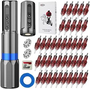 CNC Tattoo maquina de tatuar kit completo Bateria maquina tatuar inalambrica de pluma de tatuaje 40pcs Agujas tatuaje CNCCW2EN04KIT-7