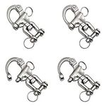 brandname BOOHAO 70mm Jaw Swivel Snap Shackle 87 mm Swivle Snap Shackle Quick Release Stainless Steel Sailboat Spinnaker Halyard for Kayak Sailboat Yacht Sailing Hardware 4pcs (70mm)