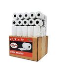 2 1/4 x 70 thermal paper (50 rolls) for VX520, ICT220, ICT250, FD400 Made in USA (replacement for 2 1/4 x 50, 2 1/4 x 60, 2 1/4 x 65, 2 1/4 x 85)