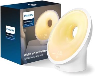 Philips SmartSleep Sleep and Wake-Up Light, Simulated Sunrise and Sunset, Multiple Lights and Sounds, RelaxBreathe to Sleep, HF3651/01
