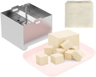 Tofupresse Edelstahl 500g Paneer Maker Druckregulierung mit 1 Schale 1 Käsetuch für Hausgemachten Tofu Paneer Käse(500g)