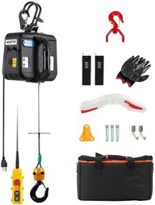 NEWTRY Electric Hoist PRO with Single/Double Hook, 1100lb Electric Winch 110v 120v, 2 Wireless Remote Control & Cable Remote Control for Garage, Warehouse, Factory