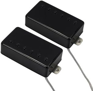 FLEOR Alnico5 Guitar Humbucker Pickup Set Black Bridge & Neck Pickups Compatible with LP style Guitar Part