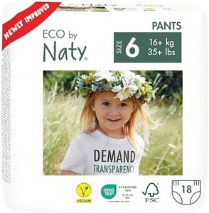 Eco by Naty Pull Ups - Hypoallergenic and Chemical-Free Training Pants, Highly Absorbent and Eco Friendly Pull Ups for Boys and Girls - Size (6) 4T-5T (35+ lbs) – 18 Count