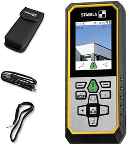 STABILA Laser-Entfernungsmesser LD 530 BT, Bluetooth® 5.0, Digitale Zielerfassung, max. Messbereich 200 m, 17 Funktionen (u. a. Neigungsmesser), IP 54, Tasche, Handschlaufe, Akku inkl. Ladekabel