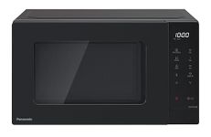 Panasonic NN-ST22QBBPQ 20L Solo Microwave Oven with Glass Tray, 800W, Auto Defrost, 8 Auto Programmes, LED Display, 5 Power Settings, Digital Timer, Black