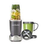 nutribullet Blender 600 Series - Powerful 20,000 RPM Extractor Blends Frozen Fruit, Nuts & Ice - 7 Piece Kit Includes 1x Tall Cup, 1x Short Cup, 1x Handled Ring & 1x Sealable Lid - Ideal for Smoothies