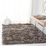 Safavieh Paris Shag Collection SG511-9292 Sable Polyester Area Rug (6' x 9')