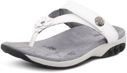 Therafit Jade Women's Adjustable Leather Sandal White / 12