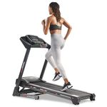 Sunny Health & Fitness Premium Smart Treadmill with Auto Incline, Dedicated Speed Buttons, Double Deck Technology, Digital Performance Display, BMI Calculator and Pulse Sensors - SF-T7515SMART