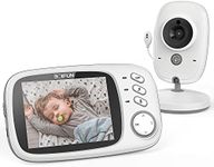 Video Baby Monitor Camera, BOIFUN Moniteur Bébé with 3.2 '' Screen, VOX, Rechargeable 750mAh Battery (Only for Monitor), Support Night Vision, Temperature Monitoring, Lullabies, for Bebe/Elderly/Pet