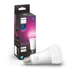 Philips Hue White and Colour Ambiance 16W Equivalent 100W A19 Base E26 LED Smart Bulb, Colour Changing, Bluetooth & Zigbee compatible, voice activated with Alexa, Music Sync