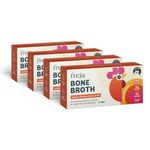 Freja Instant Bone Broth | Chicken | 100% Natural | Rich in Collagen, Protein & Amino Acids | Dairy & Gluten Free, 4 boxes (4 x 15g Sachet Per Box)