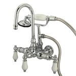 Kingston Brass CC12T1 Vintage Leg Tub Faucet with Hand Shower, 4-5/8-Inch, Polished Chrome