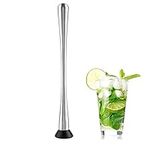 Stainless Steel Cocktail Muddler Long Handle Bar Muddler Fruit Mixer Food Grade PP Head DIY Drink Wine Barware Tool