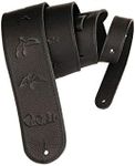 PRS Guitars Leather Birds Guitar Strap, Black (ACC-3119),Green