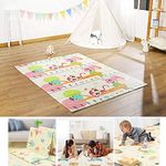 RONTENO Waterproof Double Baby Crawl Mat | Playing Mat for Kids(1Pc, Assorted Design,200cm x 180cm)