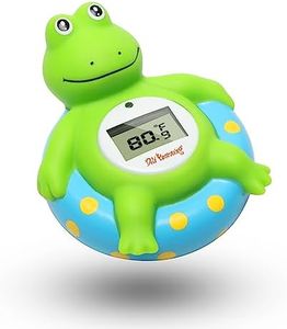 Doli Yearning Baby Bath Thermometer with Room Temperature| Fahrenheit and Celsius|Frog Lovely Shape|Kids' Bathroom Safety Products| Bath Toys…