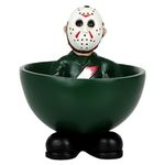 nezababycos Halloween Candy Bowl Holder Horror Movie Gnomes Michael Myers Jason Freddy Candy Container Dish Resin Scary Party Decorations (Jason)