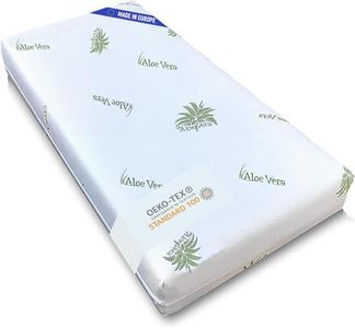 Kiby® Matelas pour lit bébé Aloe Vera 140 x 70 x 12 cm (certifié Oeko-TEX® et CERTIPUR™), Matelas pour lit bébé Lavable déhoussable