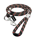 Quickato 15mm Heavy Duty Nylon Dog Leash, Highly Reflective Rope Cord Training Leash with Strong Hook for Medium Dogs (15 MM, Color May Vary)