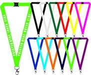 1 x Personalised Printed Lanyard. Personalised ID Neck Strap Lanyard. Lanyard for holding a name badge, ID card or keys. Red, Blue, Black, Yellow, White (Lime Green) (Hands Off ® Lanyard)