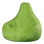 Bean Bag Bazaar Recliner Gaming Bean Bag Chair, Lime Green, Large Indoor Outdoor Bean Bags, Lounge or Garden, Big Adult Gaming Bean Bag Chairs with Filling Included