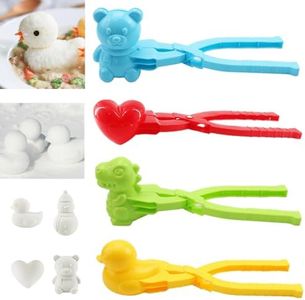 Duck Rice Mold, Rice Duck Mold DIY Animal Shapes Sushi Molds, Rice Shaper Mold Duck Rice Scoop Duck Mold Tongs, Duck Snowball Maker Clip for Kids (#2-4PCS)