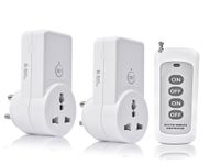 Blackt Electrotech BT16H | 3-Pin Wireless RF Remote Control Power Outlet Switch Socket | 230V 10A Plug with 1 Remote | 100m Range | for Light, Fan, TV & Appliances (2 Socket + 1 Remote)