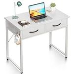 ODK Small Desk with Fabric Drawers-
