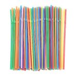 FOREVERIE Flexible Straws Bendable for Drinking, 1000 Counts Value Pack, Diameter 5 MM Length 21 CM (8.27 Inches), Plastic, Assorted Pure Solid Colors