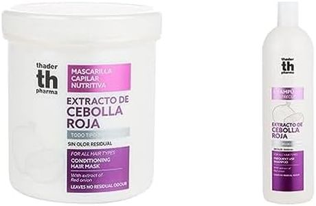 Thader Th Pharma Mascarilla extracto de Cebolla Roja para Todo Tipo de Cabellos, 700 ml & Champú con Extracto de Cebolla Roja 1000 ml 1000 ml
