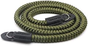 HITHUT Paracord Woven Camera Neck Shoulder Strap Belt Hand Compatible with Canon Nikon Sony Olympus Pentax Fujifilm Panasonic SLR DSLR Digital Mirrorless Cameras 42 inch Green