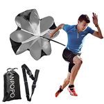 Bfsmile Running Speed Training 56" Parachute with Adjustable Strap, Free Carry Bag. Speed Chute Resistance Running Parachute for Kids Youth and Adults (1 Umbrella)