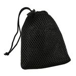 JIHUOO 6 Pcs Mesh Drawstring Pouches Black Gift Favor Bags Storage Ditty Bags with Cord Small Drawstring Net Bags for Cellphone