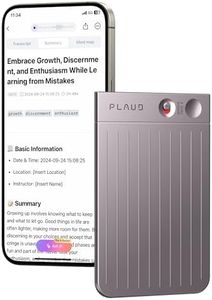 AI Voice Recorder, PLAUD Note Voice Recorder w/Case, App Control, Transcribe & Summarize Empowered by ChatGPT, Support 57 Languages, 64GB Memory, Audio Recorder for Calls, Meetings, Interviews