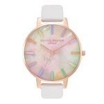 Olivia Burton Analogue Quartz Watch for Women with Blush Leather Strap - OB16RB27