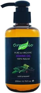 Organio JOJOBA OIL 100% PURE ORGANIC COLD PRESSED VIRGIN OIL SKINCARE 100ML 200ML 300ML (With Pump Included, 200ml), Golden, 200 ml (Pack of 1)