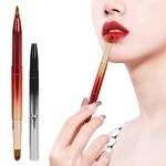 [2 Pack] Lip Brush for Lipstick,Skycase Retractable Lip Brushes, Concealer Makeup Dual End Makeup Brush for Lipstick Lip Gloss with Lid Travel Size Red/Black