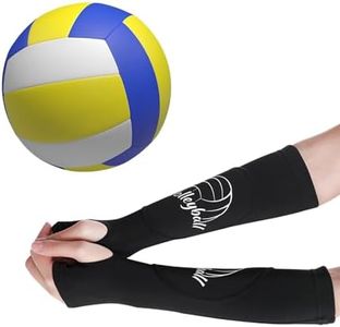 Volleyball Arm Protectors for Women, Forearm Protection Accessories for Volleyball Training, Sports Forearm Sleeves, Wrist Support with Protective Pad and Thumb Hole, 1 Pair