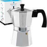 GROSCHE Milano Moka Stovetop Espresso Coffee Maker (Silver, 6 cup - 9.3 oz)