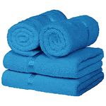 Story@Home Hand Towel Set of 4 | 400 GSM Cotton Towels | Color : Blue | Quick Dry Hand Towel for Gym | Ultra Soft & Absorbent for Kitchen Towels | Lightweight Small Towels for Face and Hand