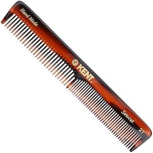 Kent 2T 6" 158mm HandMade Coarse/Fine General Grooming Comb. Sawcut (2 PACK)