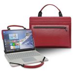 LiuShan 2 in 1 Protective Case + Portable Bag for 14" Asus Chromebook Flip C433 C436 C436FA & Lenovo IdeaPad 5G 14 & Porsche Design Acer Book RS AP714-51T Laptop[Not fit Chromebook Flip C434],Red