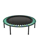 bellicon Mini Trampoline 100 cm (Blue/Green) Rope Ring Suspension up to 150 kg Indoor Fitness Trampoline for Adults Screw Legs