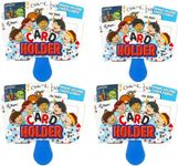Regal Games - Playing Card Holder for Kids - 4 Pack - Durable Plastic - for Family Game Nights, Parties