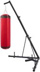 ZELUS Heavy Duty Punching Bag Stand, Height Adjustable Boxing Bag Stand with Canvas Sandbag&100 kg Capacity, Free Standing Heavy Bag Stand with Weighted Base for Home Gym (without Sand)