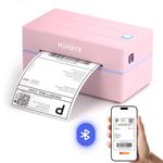 MUNBYN Bluetooth Thermal Shipping Label Printer, 4x6 Wireless Label Printer for Small Business Office and Home, Bluetooth for Phone&Tablet, USB for PC (not Bluetooth), Compatible Canada Post eBay USPS