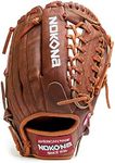 NOKONA W-1275M Handcrafted Walnut Baseball and Softball Glove - Right Hand Throw, Modified Web for Outfield Positions, Adult 12.75 Inch Mitt, Made in The USA