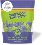 Dirty Dog Beauty Club - Jet Set Dog Wipes - Thick, Gentle, Biodegradable, Chemical Free, Alcohol Free, Soothing with Calendula and Aloe Vera - (30 Count), Unscented
